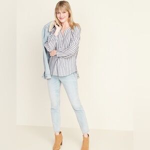 Old Navy Striped Long Sleeve Blouse Small